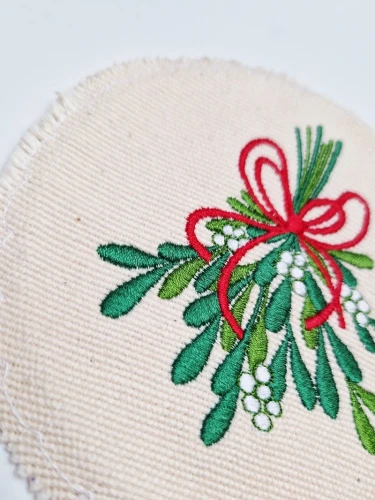 jemioła haftowana na święta