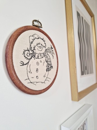 haftowany bałwanek do zawieszenia na ścianie