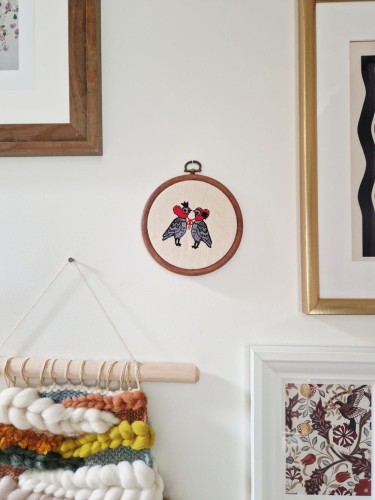 zakochane gołąbki - ozdoba do zawieszenia